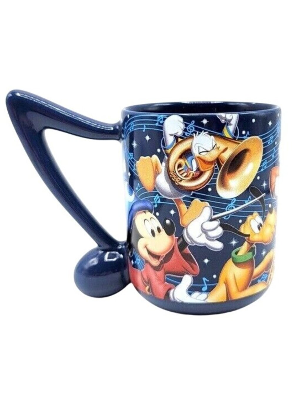 Disney Parks WDW Music Note Mug Blue 4.5" Fantasia Donald Magic Memories 2016